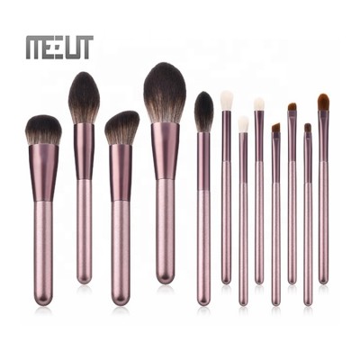 12 pieces professional makeup brush PU package Synthetic Wool wooden handle makeup brush set